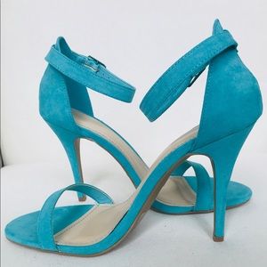 Anne Michelle Turquoise Blue sandal heels